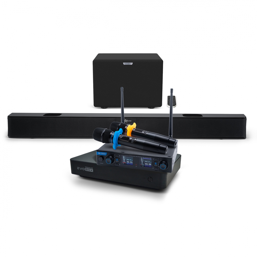 Hi-End караоке-система EVOBOX Premium + EvoSoundBar (саундбар с караоке) в Ангарске