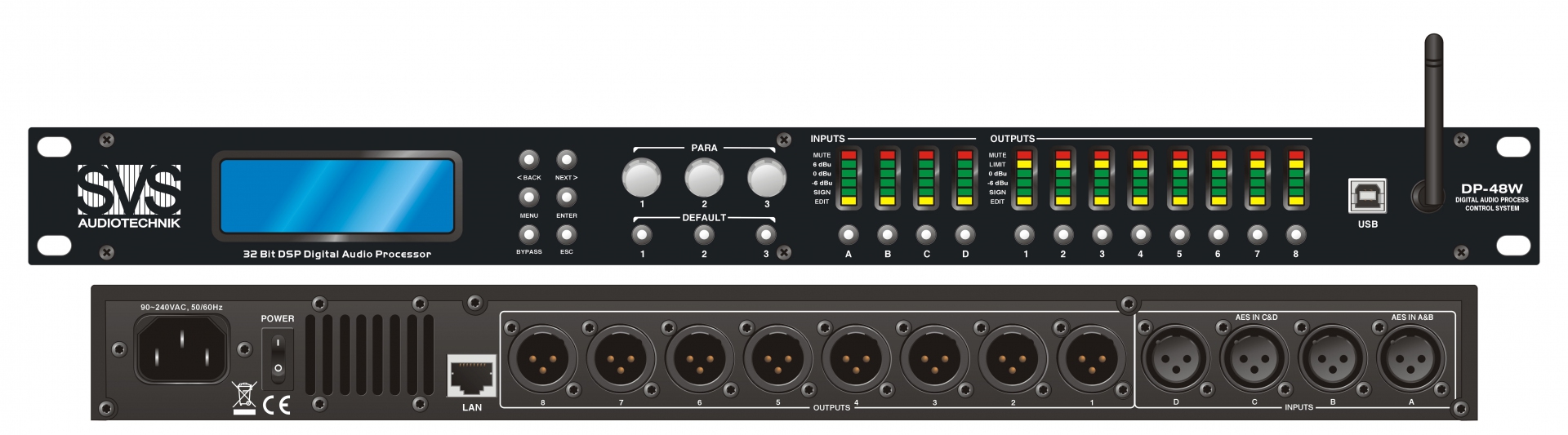 SVS Audiotechnik DP-48W Цифровой процессор: 4 входа 8 выходов в Ангарске