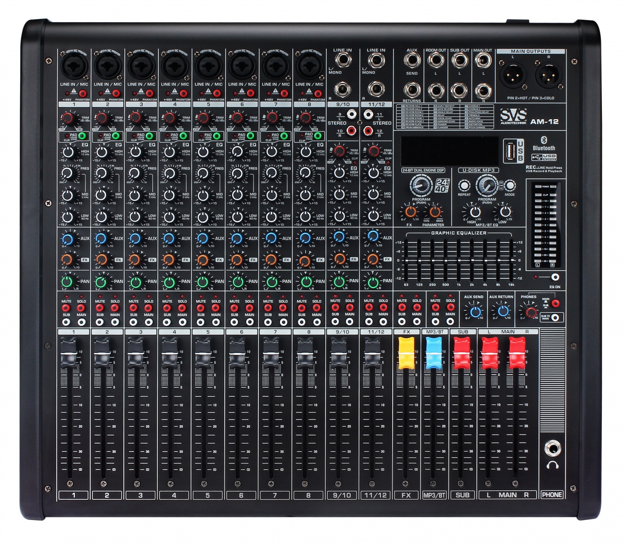 SVS Audiotechnik mixers AM-12 Микшерный пульт аналоговый, 12-канальный в Ангарске
